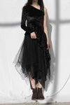 Marc Le Bihan 2590 Collection of Triple Tulle Silk Skirts Handmade in France MLB-2590-HEI Black